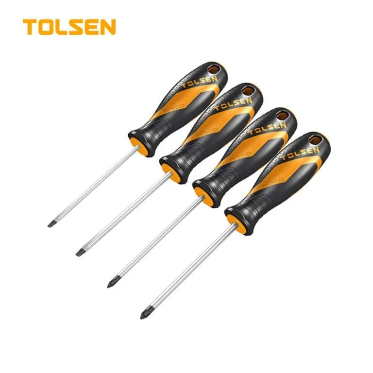 TOLSEN SCREW DRIVER SET (GRIP) 4PCS