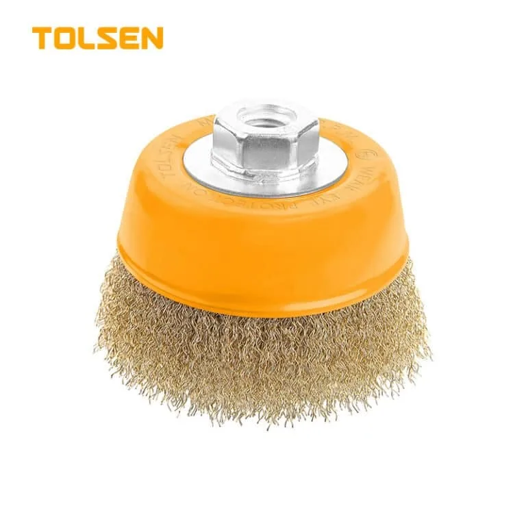 TOLSEN CUP WIRE BRUSH BRASS