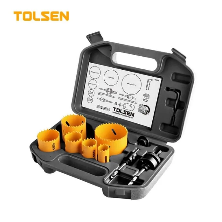 TOLSEN BI-METAL HOLE SAW SET 9PCS