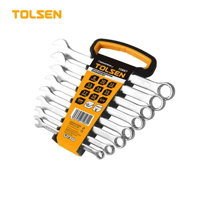 TOLSEN COM SPANNER SET 8PCS 8MM TO 19MM