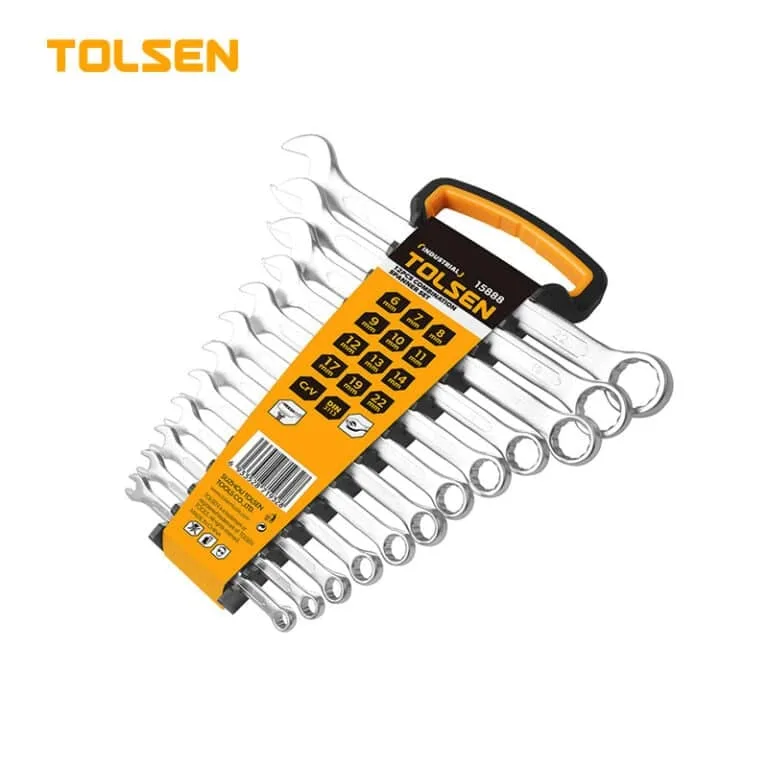 TOLSEN COM SPANNER SET 12PCS 6MM TO 22MM