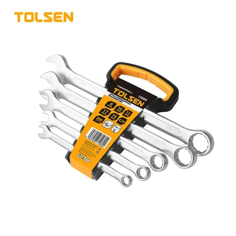 TOLSEN COM SPANNER SET 5PCS 8MM TO 19MM