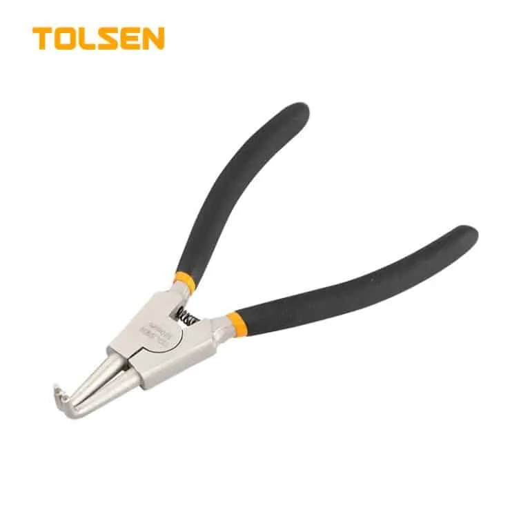 TOLSEN EXTERNAL CIRCLIP PLIERS, BENT 7"