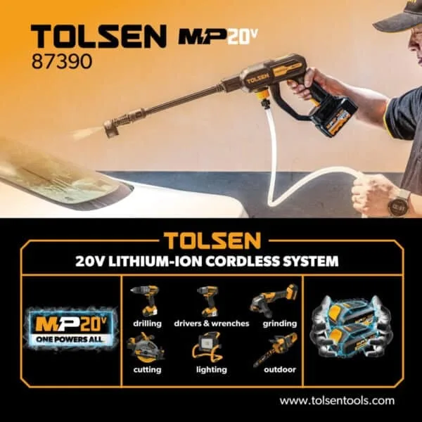 TOLSEN CORDLESS HIGH PRESSURE WASHER